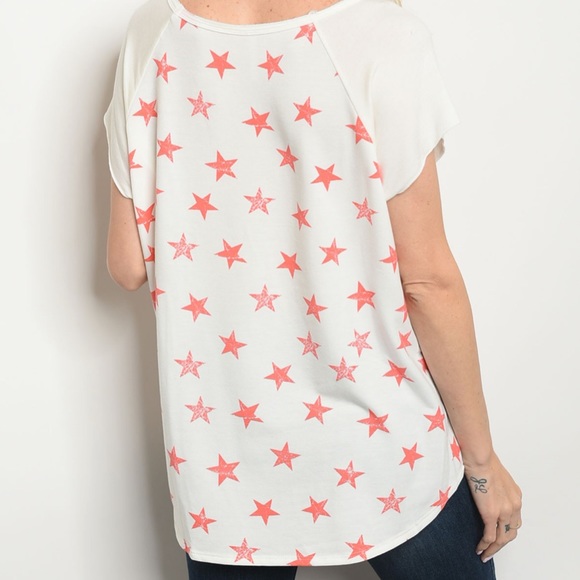IVORY peach star top T-shirt - Top - Picture 3 of 3